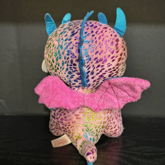 Colorful Plush Dragon Ty Beanie Boo - Picture 3 of 4